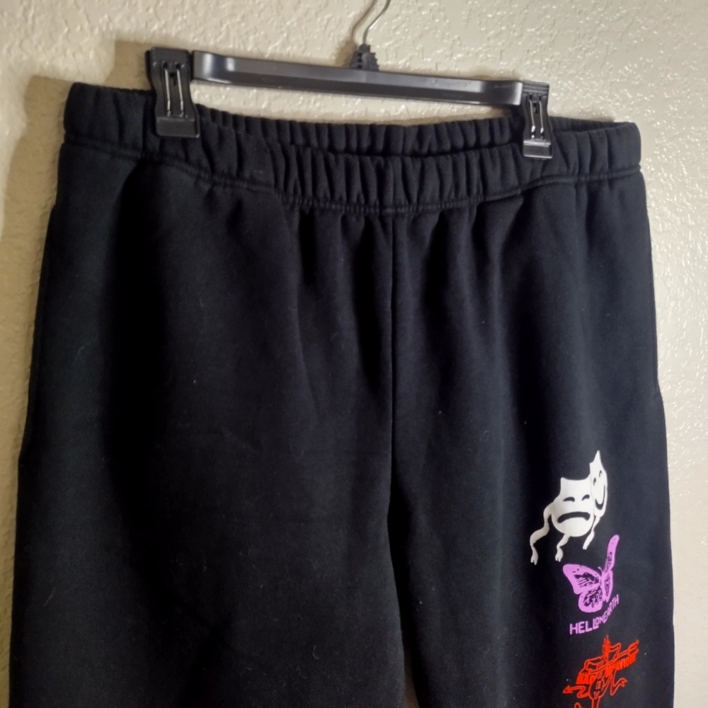 OBEY FEEL NOTHING HOOK UP SWEATPANTS BLACK Sz Xl - Picture 2 of 9